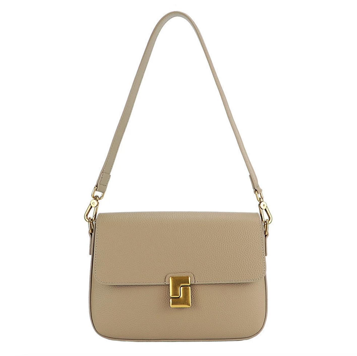 Royal Bagger Shoulder Crossbody Bags for Women Genuine Cow Leather Fashion Simple Commuter Underarm Small Square Bag